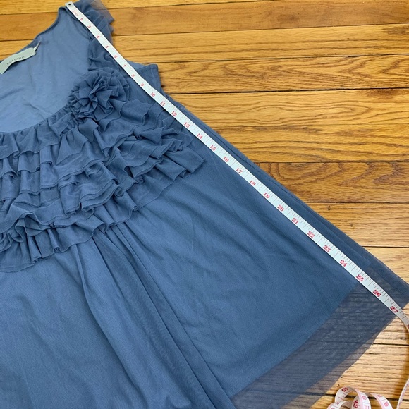 Burlap for Anthropologie blue lace ruffle top - Picture 6 of 6